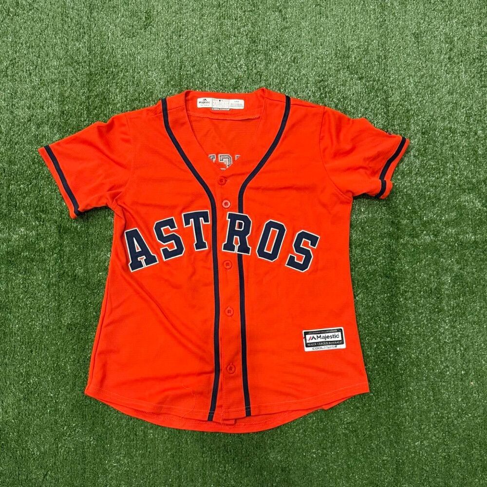 Majestic Athletic MLB  Houston Astros Alex Bregman orange jersey